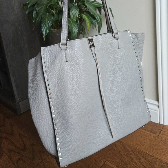 Rebecca Minkoff Grey Leather Tote Bag - Picture 1 of 10